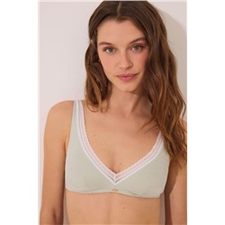 FANTASTIC Sujetador triangular halter algodón relleno verde