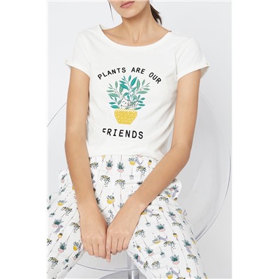 Camiseta asimétrica Geric Crudo