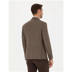 Kahverengi Slim Fit Ceket