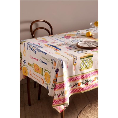 Cute Polycotton Masa Örtüsü - Renkli - 160x200 cm