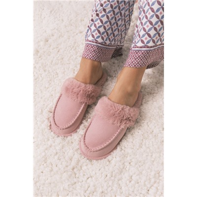 Zapatillas casa pelo sintético rosa