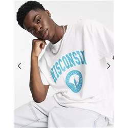 Vintage Supply wisconsin collegiate t-shirt in white