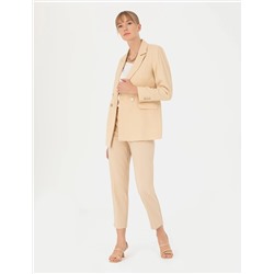 Bej Slim Fit Ceket