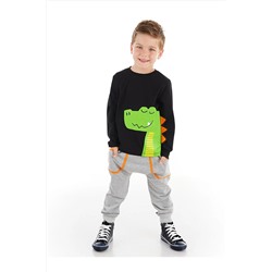 Denokids Timsah Tırtır Erkek Çocuk Pantolon Takım CFF-19K1-037