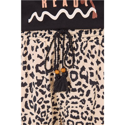 Pijama largo 100% algodón animal print Mickey Mouse