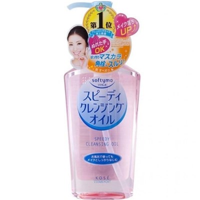 KOSE COSMEPORT Softymo Увлажняющее косметическое масло для быстрого удаления макияжа, бутылка дозатор 230 мл