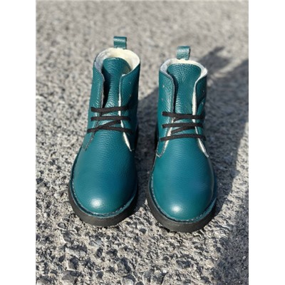 Ab.Zapatos 4619/2 Petrol+PELLE 17-04