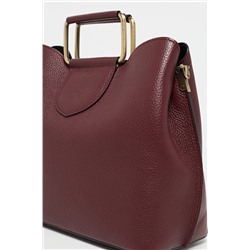 Bolso de piel Dalia Burdeos