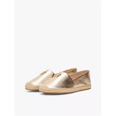 Metallic Leather Espadrille