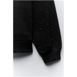 SWEATSHIRT WITH RHINESTONES