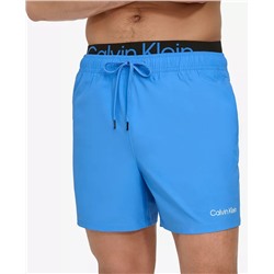 Calvin Klein Men's Logo Elastic Waist Modern Euro 5" Volley Swim Trunks