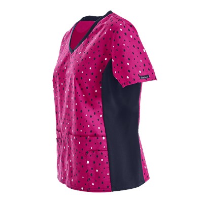 Cherokee Flexibles Scrubs You Dotta Know Print Top