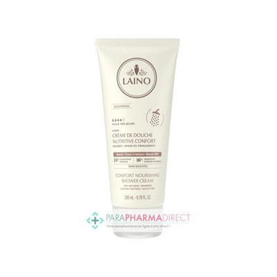 Laino Crème de Douche Nutritive Confort Karité, Fleurs d'Hibiscus & Sésame BIO 200ml