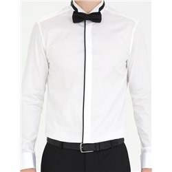 Beyaz Slim Fit Smokin Gömlek