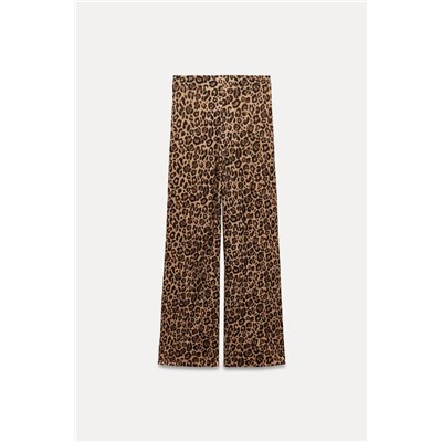 ANIMAL PRINT KNIT TROUSERS