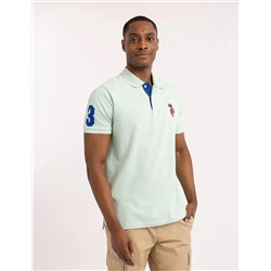 MULTI COLOR BIG LOGO SOLID POLO SHIRT