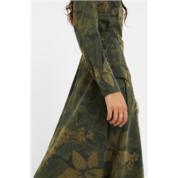 Vestido camisero largo evasé