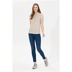 Kadın Taş Basic Polo Yaka Tişört