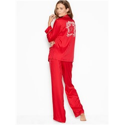 VICTORIA'S SECRET Satin & Rhinestone Button PJ Set