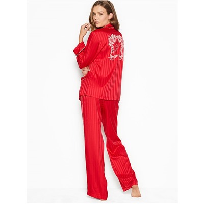 VICTORIA'S SECRET Satin & Rhinestone Button PJ Set