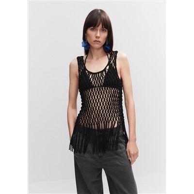 Top red detalle flecos