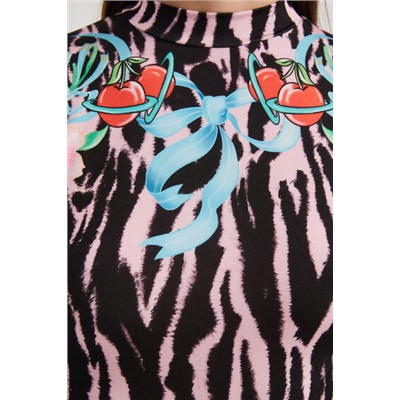 Body slim animal print