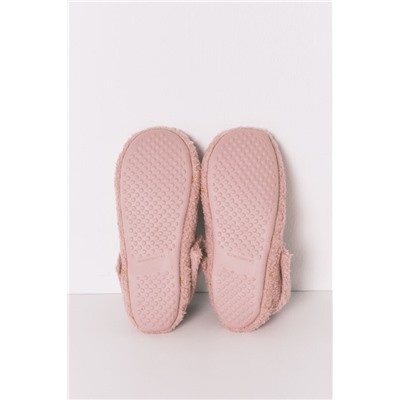 Zapatillas casa borreguito rosa brillo