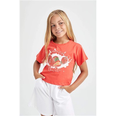 Kız Çocuk Regular Fit Kısa Kollu Tişört