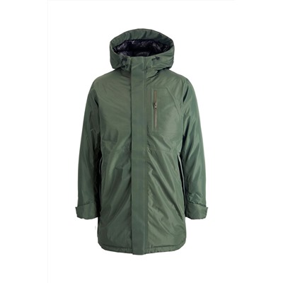 Parka con capucha Verde