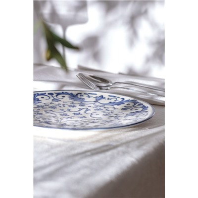 Reve Bleu Serenity Servis Tabağı - 25 cm - Mavi/Beyaz