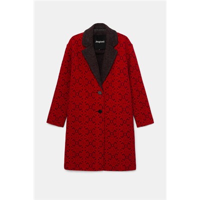Abrigo largo tricot cenefas