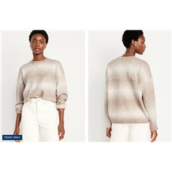 Cozy Crew-Neck Ombré Sweater