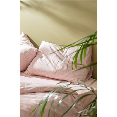 Juin King Size Pamuklu Baskılı Nevresim Takımı - Pudra