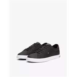 Low Cut Logo Leather Mix Sneaker