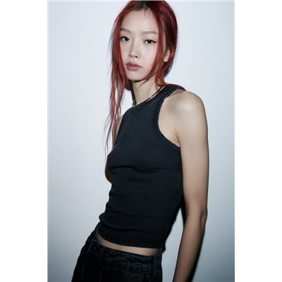 RIBBED FADED TOP