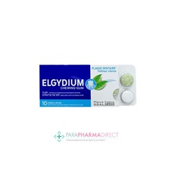 Elgydium Chewing-gum Plaque Dentaire Fraîcheur Intense 10 gommes à mâcher