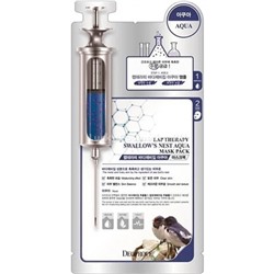 DEOPROCE LAP THERAPY AMPOULE MASKPACK SWALLOW'S NEST AQUA Увлажняющая тканевая маска для лица с экстрактом ласточкиного гнезда 2+25г