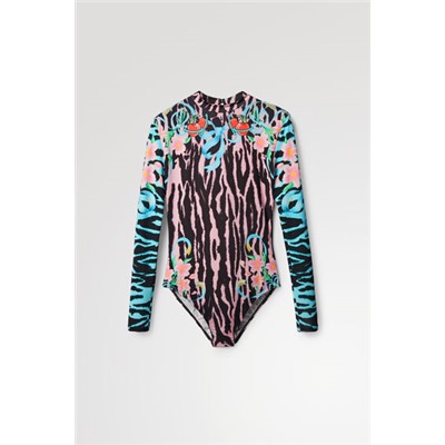Body slim animal print