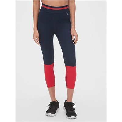 GapFit High Rise Blackout Colorblock Stripe 7/8 Leggings