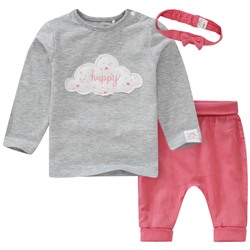 Baby Langarmshirt, Hose und Haarband im Set