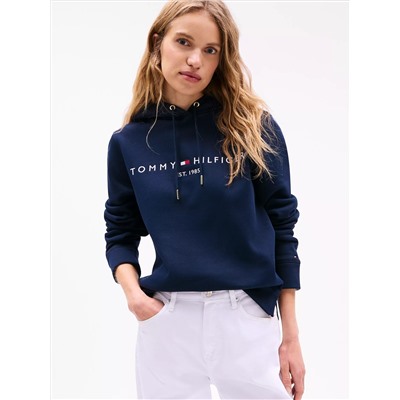 Embroidered Tommy Logo Hoodie