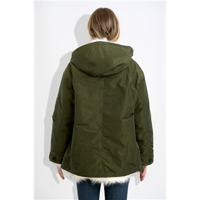 Chaqueta con capucha Verde oscuro