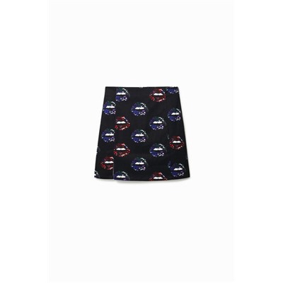 Minifalda slim labios
