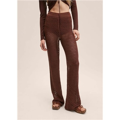 Pantalón punto calado -  Mujer | MANGO OUTLET Melilla