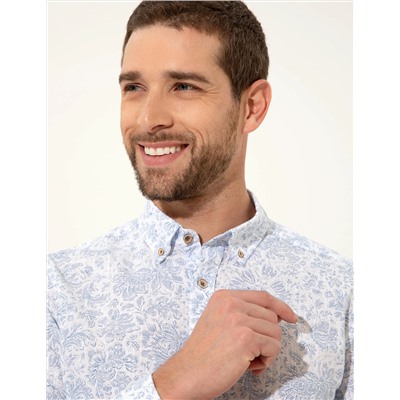 Mavi Slim Fit Uzun Kollu Gömlek