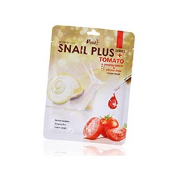 Тканевая маска для лица Snail plus с улиточной слизью и томатом  Moods 38 мл / Moods Snail plus Tomato Facial Mask 38ml