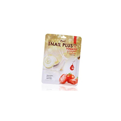 Тканевая маска для лица Snail plus с улиточной слизью и томатом  Moods 38 мл / Moods Snail plus Tomato Facial Mask 38ml