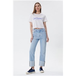 Lee Cooper Britney Kadın Bisiklet Yaka T-shirt Beyaz 222 LCF 242006