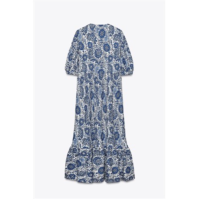 PRINTED MIDI DRESS