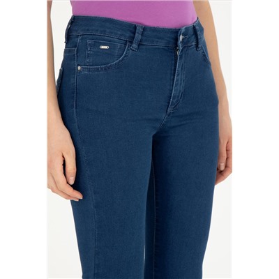 Kadın Mavi Toothpick Fit Jean Pantolon